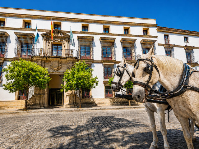 fachada-hotel-rh-jerez-centro-paseo-caballos