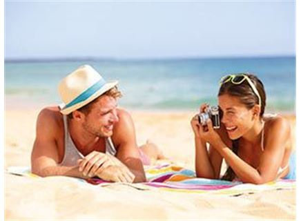 Pareja en la playa