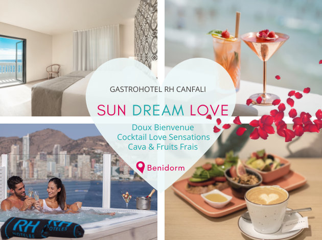Plan para San Valentín romántico en Hoteles RH: Escapada romántica en Benidorm en el Gastrohotel RH Canfali