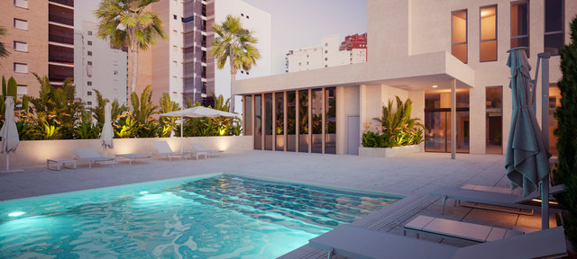 Vista piscina Hotel RH Principal (Gandía)